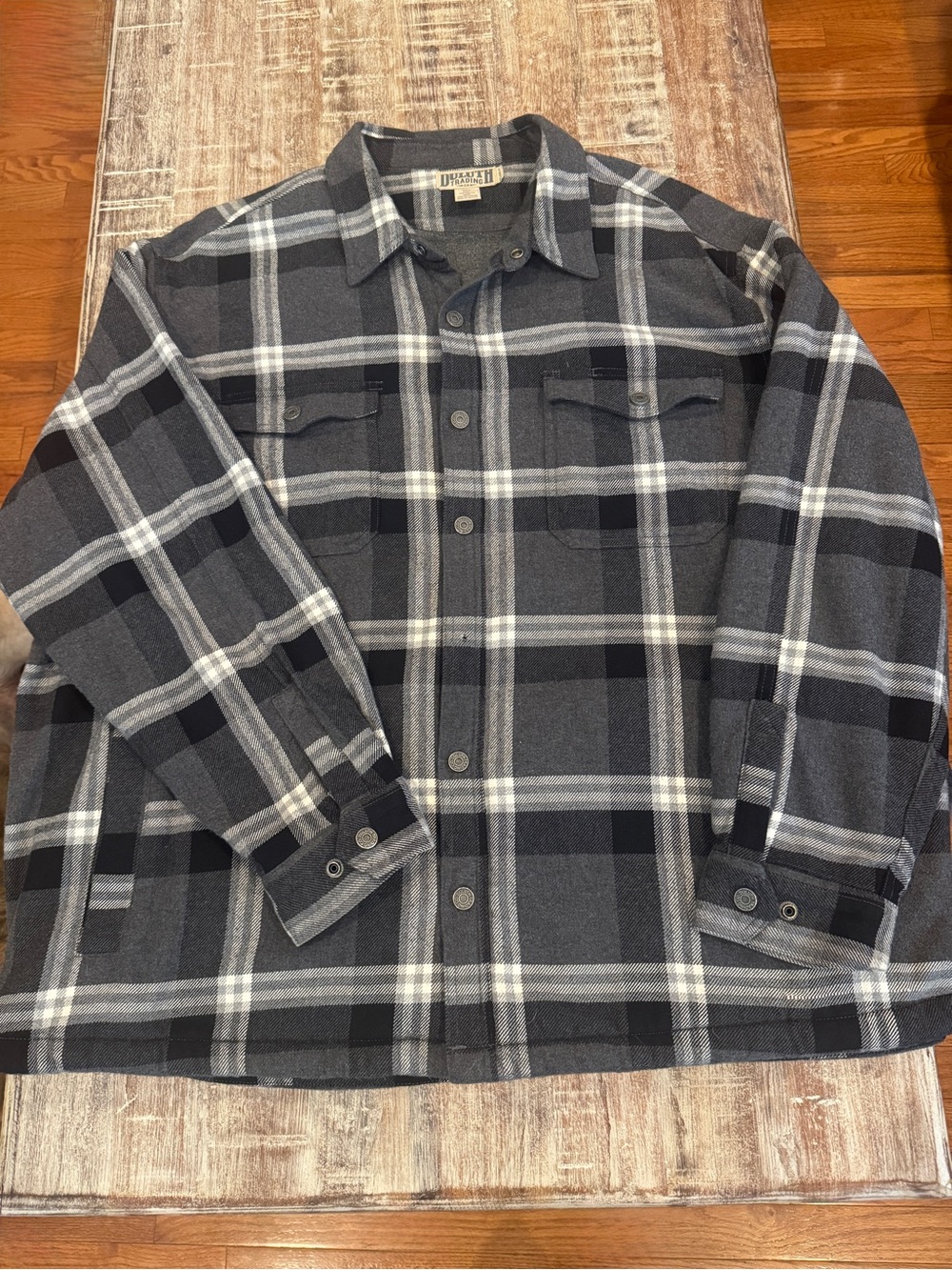 Duluth Trading Co Flapjack Fleece Lined Plaid Shirt Jacket 3XL Flaw